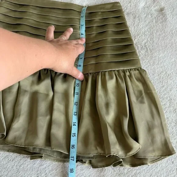 Ramy Brook Irina Flirty pleated Flounce Short Skirt